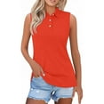 thumbnail image 1 of Tank Tops For Women Shirts For Summer Button Down Collared Sleeveless Tops Business Work Casual Basic Blouses Camisole Tops For Women, 1 of 5