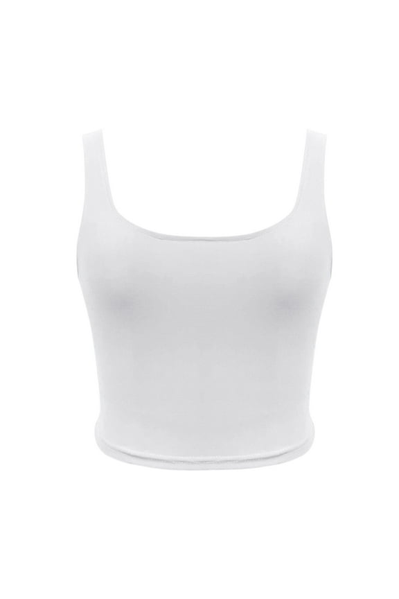Tank Tops For Women Sleeveless Strappy Tank O Neck Double Layer Workout Fitness Casual Crop Tops Camisole Tops For Women