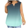 thumbnail image 1 of Tank Tops for Women Sleeveless Tops Plus Size V-Neck Casual Loose Tops Gradient Color Summer Blouse Workout Basic Shirts, 1 of 5