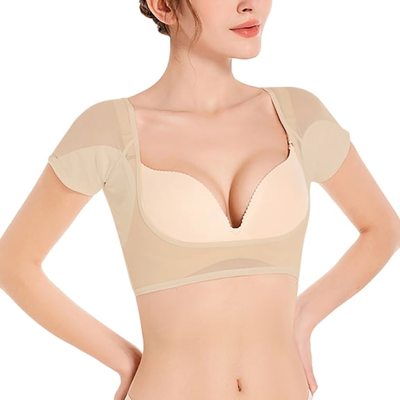 Tank Tops For Women Solid Breathable Mesh Underarm Sweat Proof Breathable Super Sweat Absorbent Pad Sweat Proof V Neck Vest Camisole Tops For Women