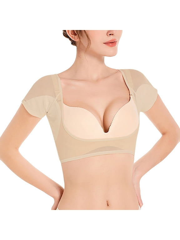 Tank Tops For Women Solid Breathable Mesh Underarm Sweat Proof Breathable Super Sweat Absorbent Pad Sweat Proof V Neck Vest Camisole Tops For Women