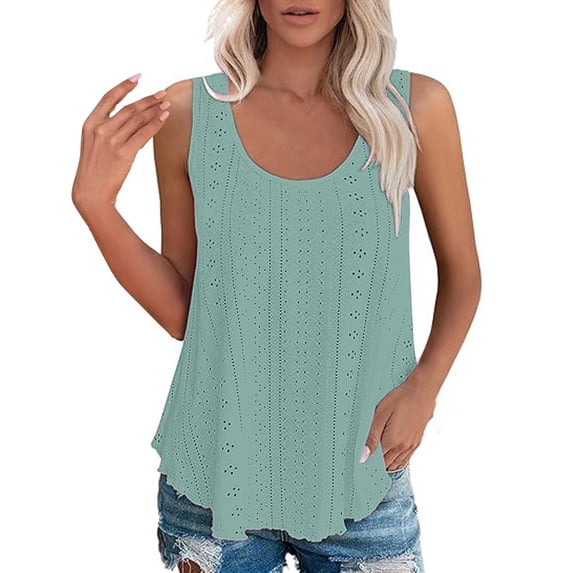 Tank Tops For Women Solid Color Fashionable Casual Round Neck Sleeveless Camisole Top Camisole Tops For Women