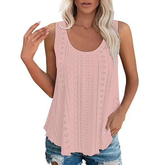 Tank Tops For Women Solid Color Fashionable Casual Round Neck Sleeveless Camisole Top Camisole Tops For Women
