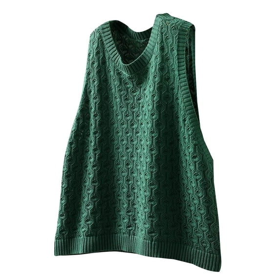 Tank Tops For Women Solid Color Hollow Knitted Vest Vest 's Pullover Loose Casual Vest 's Fashion Camisole Tops For Women