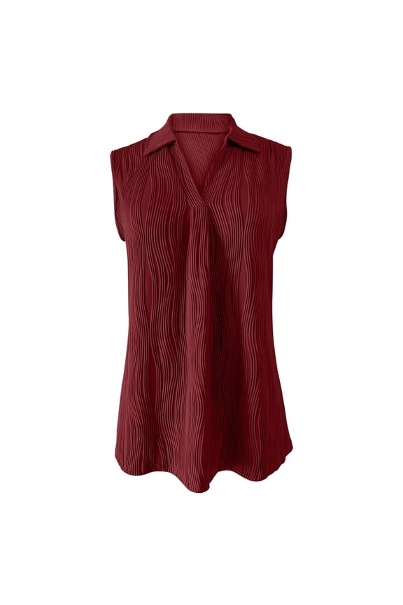 Tank Tops For Women Solid Color Lapel Loose Sleeveless Vest Fashion Casual Top Camisole Tops For Women
