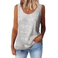 thumbnail image 1 of Tank Tops For Women Summer Fashion Sequin Tops Neck Sequin Sleeveless Tanks Tops Blouses Camisole Tops For Women, 1 of 7