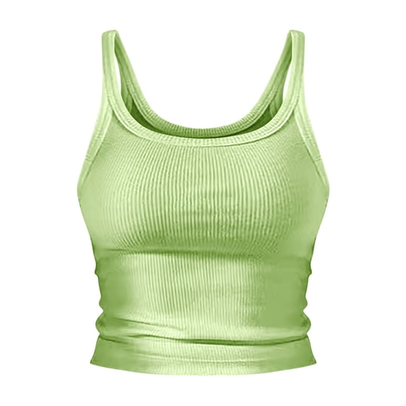 Tank Tops For Women Tank Tops Summer Fashion Workout Ribbed Sleeveless High Neck Beach Vacation Oufits Clothes Camisole Tops For Women