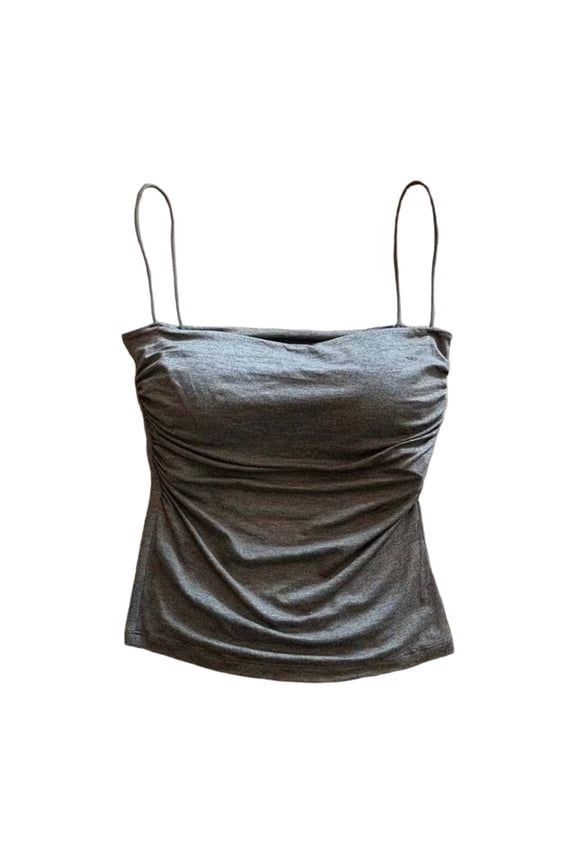 Tank Tops For Women Tank Tops With Built In Bra Spaghetti Strap Tanks For Woman Solid Color Casua Summer Camisole Tops For Women