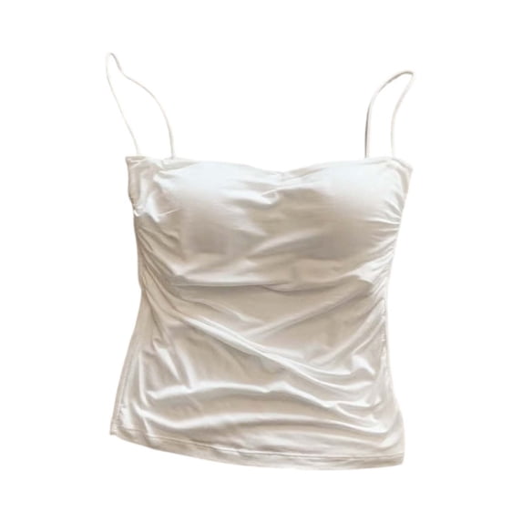 Tank Tops For Women Tank Tops With Built In Bra Spaghetti Strap Tanks For Woman Solid Color Casua Summer Camisole Tops For Women