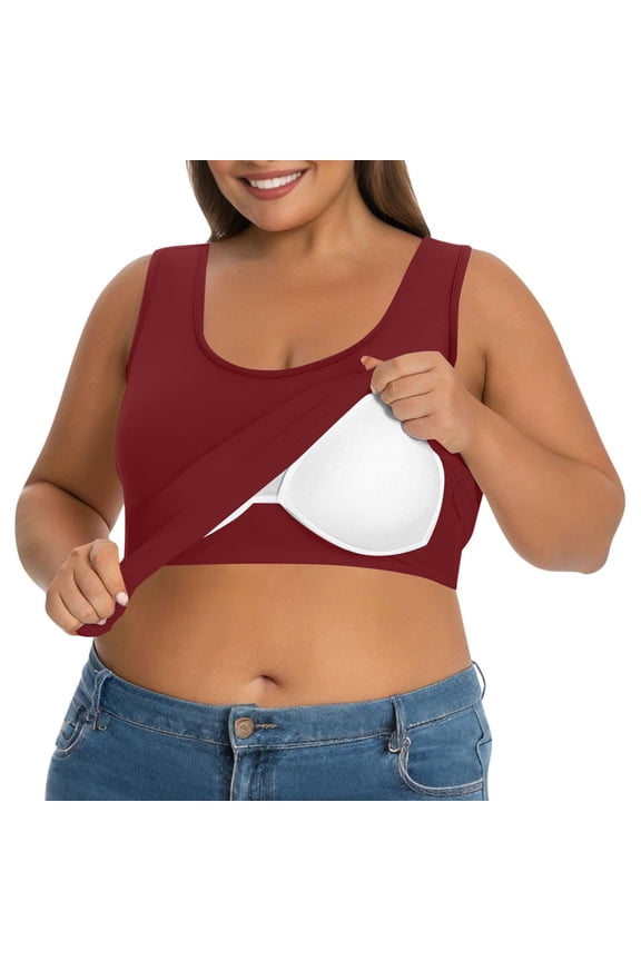 Tank Tops For Women Tank Tops With In Bra Plus Size Padded Camisole Shelf Bra Workout Yoga Shirt Casual Basic Undershirt Camisole Tops For Women