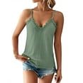 thumbnail image 1 of Tank Tops For Women V Neck Lace Lace Lace Fashionable Casual Camisole Vest Camisole Tops For Women, 1 of 6