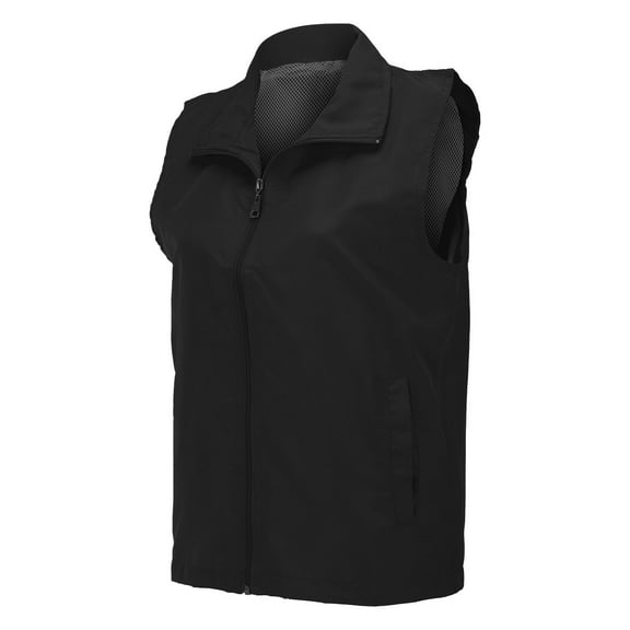 Tank Tops For Women Vest Lapel Sleeveless Pockets Zipper Placket Mesh Outdoor Vest Color Fit Work Waistcoat Camisole Tops For Women