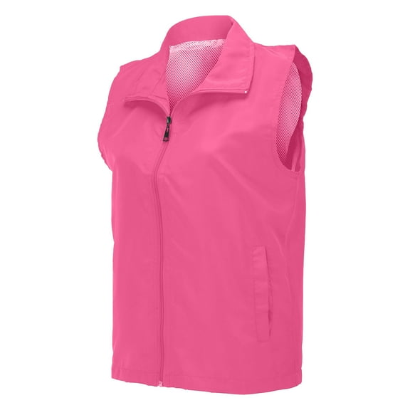 Tank Tops For Women Vest Lapel Sleeveless Pockets Zipper Placket Mesh Outdoor Vest Color Fit Work Waistcoat Camisole Tops For Women
