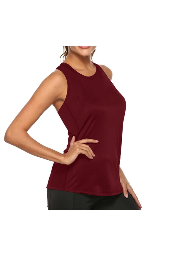 Tank Tops For Women Workout Yoga Pleated Gym Shirts Athletic Racerback Tank Tops Camisole Tops For Women