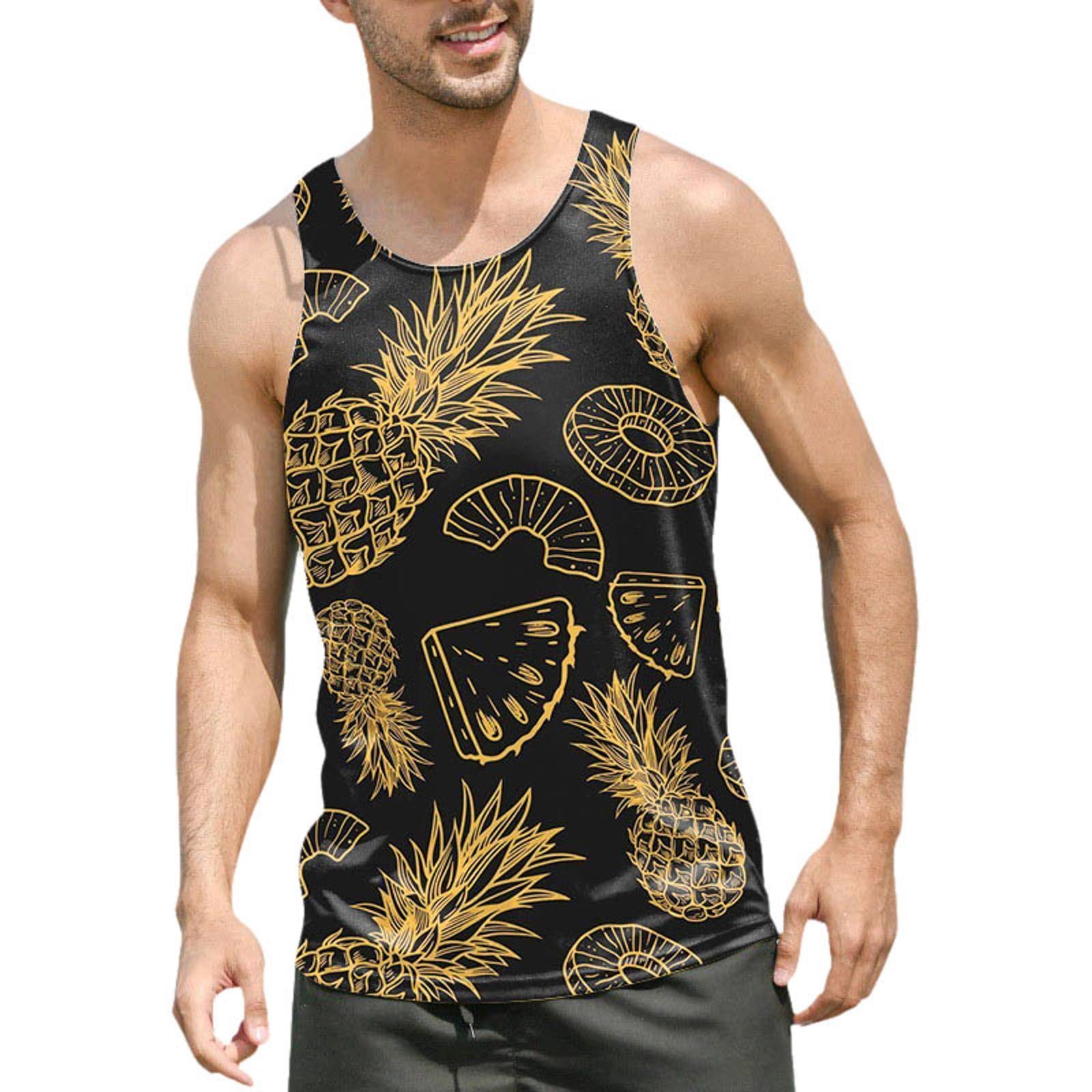 Tank Tops Men Beach Summer Vacation Beach Hawaii Digital 3D Printed Top