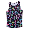 thumbnail image 1 of Tank Tops Men Casual Graphic Print Sleeveless Crewneck T Shirts Summer Workout Beach Athletic Breathable Vests Purple L, 1 of 4