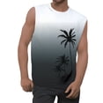 thumbnail image 1 of Tank Tops Men Crewneck Sleeveless Graphic T Shirts Summer Casual Loose Workout Gym Beach Muscle Breathable Vests Grey XL, 1 of 3