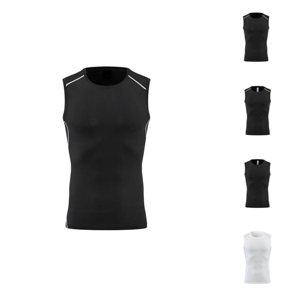 Tank Tops Men Lightweight Breathable Crewneck Compression Muscle Sleeveless Shirt Athletic Workout Running Gym Tanks