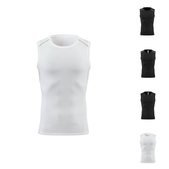 Tank Tops Men Lightweight Breathable Crewneck Compression Muscle Sleeveless Shirt Athletic Workout Running Gym Tanks