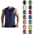 thumbnail image 1 of Tank Tops Men Lightweight Breathable Crewneck Muscle Sleeveless Shirt Athletic Workout Running Gym Tanks, 1 of 7
