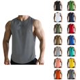 thumbnail image 1 of Tank Tops Men Lightweight Breathable Crewneck Muscle Sleeveless Shirt Athletic Workout Running Gym Tanks, 1 of 7