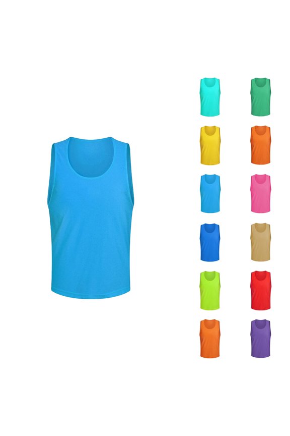 Tank Tops Men Lightweight Breathable Crewneck Pinnies Scrimmage Vests Soccer Pennies Sports Jersey