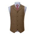thumbnail image 1 of Tank Tops Men, Men's Herringbone Tweed Suit Vest Casual Wool Blend Waistcoat Western Classic Mens Vest, 1 of 5