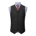 thumbnail image 1 of Tank Tops Men, Men's Herringbone Tweed Suit Vest Casual Wool Blend Waistcoat Western Classic Mens Vest, 1 of 5