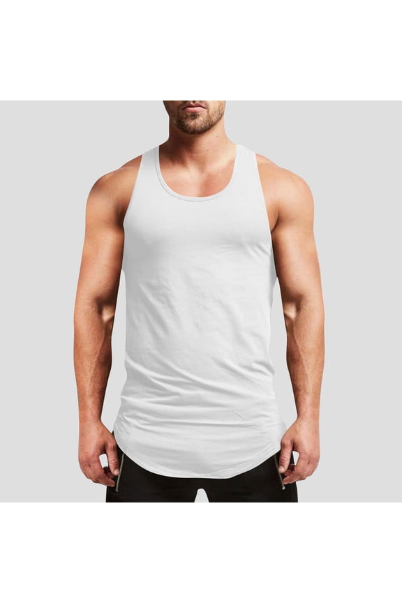 Tank Tops Men, Men's Muscle Gym Workout Stringer Tank Tops Bodybuilding Fitness T-Shirts