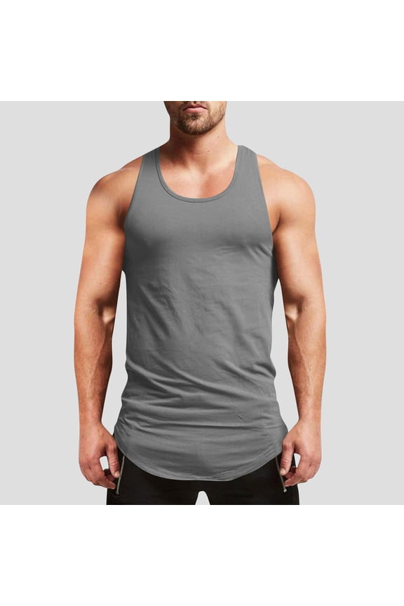 Tank Tops Men, Men's Muscle Gym Workout Stringer Tank Tops Bodybuilding Fitness T-Shirts