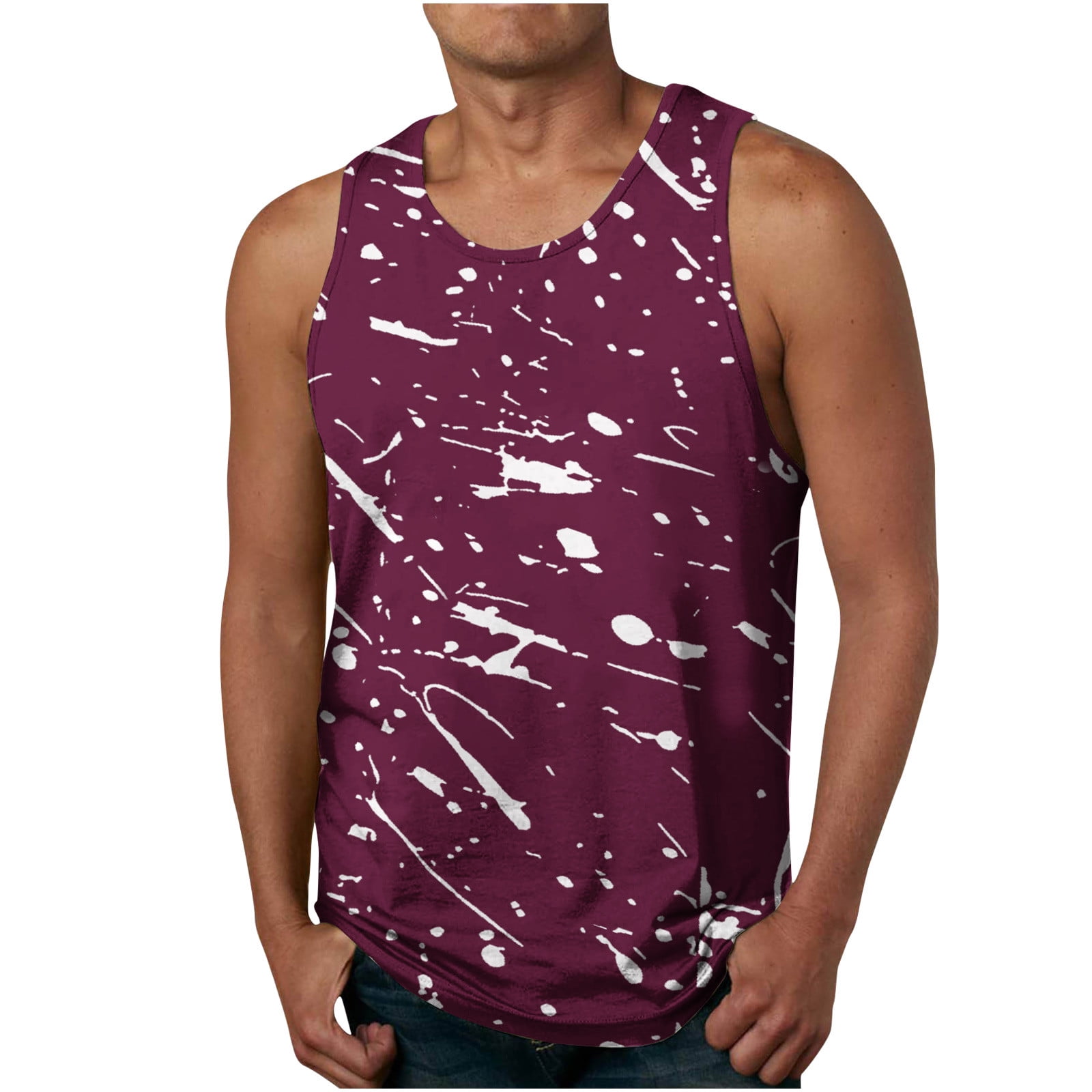 Tank Tops Men,Men's Sleeveless Workout Shirts,American Flag Muscle T ...