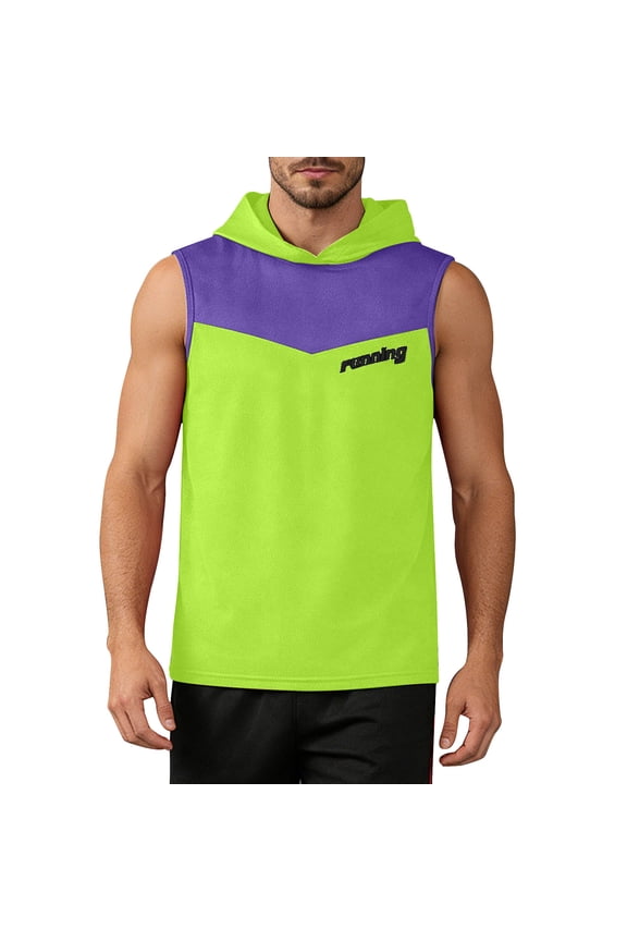 Tank Tops Men, Men's UPF 50+ Hooded Tank Top Sleeveless Hoodies Lightweight Casual Gym Workout Shirts Cooling Muscle Tee Shirt