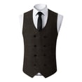 thumbnail image 1 of Tank Tops Men, Men's Vintage Slim Fit Double-Breasted Solid Suit Vest, 1 of 6