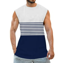 Mens Tank Tops Solid Color Crew Neck Sleeveless Muscle Shirts Loose Workout  Tank Top For Men