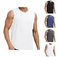 thumbnail image 1 of Tank Tops Men Plus Size Relaxed Fit Lightweight Breathable Crewneck Sleeveless Shirt Athletic Workout Gym Tanks, 1 of 5