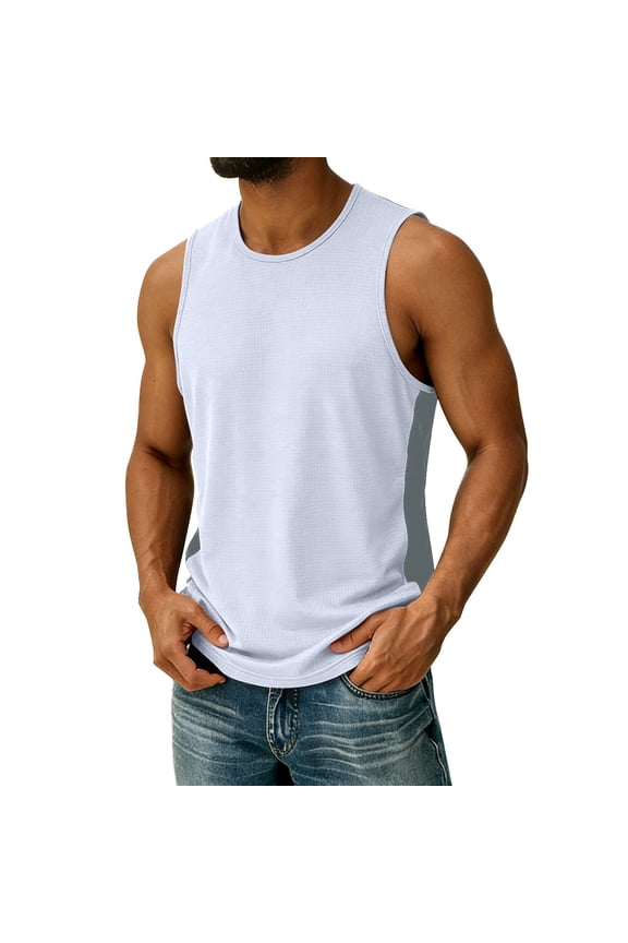 Tank Tops Men, Sleeveless Tank Tops Workout Muscle Gym Ribbed Shirt Athletic Bodybuilding T Shirts