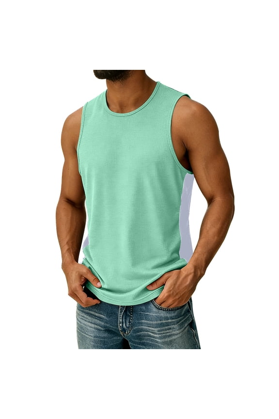 Tank Tops Men, Sleeveless Tank Tops Workout Muscle Gym Ribbed Shirt Athletic Bodybuilding T Shirts