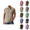 thumbnail image 1 of Tank Tops Men Summer Casual Lightweight Breathable Collared Sleeveless Polo Shirt Vacation Beach Shirt, 1 of 6