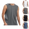 thumbnail image 1 of Tank Tops Men Summer Casual Lightweight Breathable Loose Crewneck Sleeveless Shirt Workout Running Gym Tanks, 1 of 5