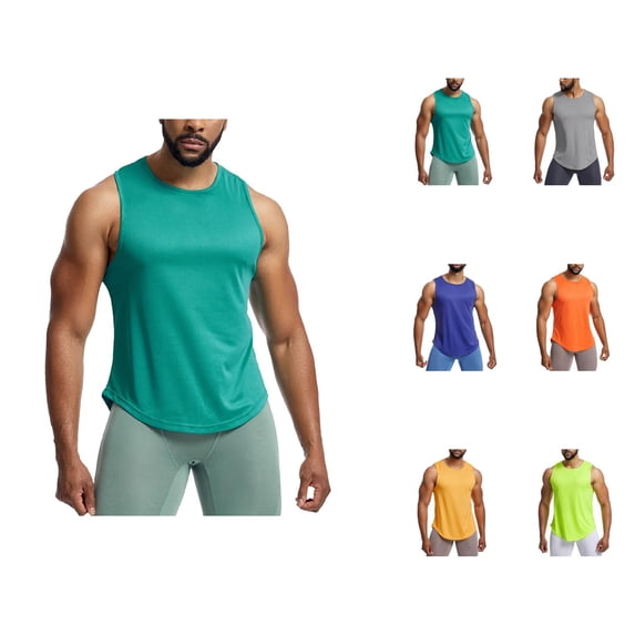 Tank Tops Men Summer Casual Lightweight Breathable Relaxed Fit Crewneck Sleeveless Shirt Athletic Workout Gym Tanks
