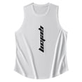 thumbnail image 1 of Tank Tops Men Summer Quick Dry Sleeveless Tee With "Gekm" Letter Print Casual Loose Fit Breathable Workout Vest For Gym Sports L White, 1 of 5