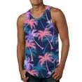 thumbnail image 1 of Tank Tops Men Vacation Beach Hawaii Digital Printed Vest Daily Loose Fit Breathable Refreshing Muscle Shirts Sizes XL, 1 of 5