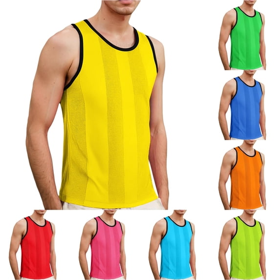 Tank Tops Sleeveless Crew Neck Mens Summer Loose Fit Essentials Shirt