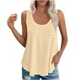 thumbnail image 1 of Tank Tops for Women 2024 Summer Round Neck Sleeveless Vest Casual Classic-Fit Comfortable Solid Color T-Shirts Ladies Flowy Tops for Holiday Going Out Spring Blouse, 1 of 5