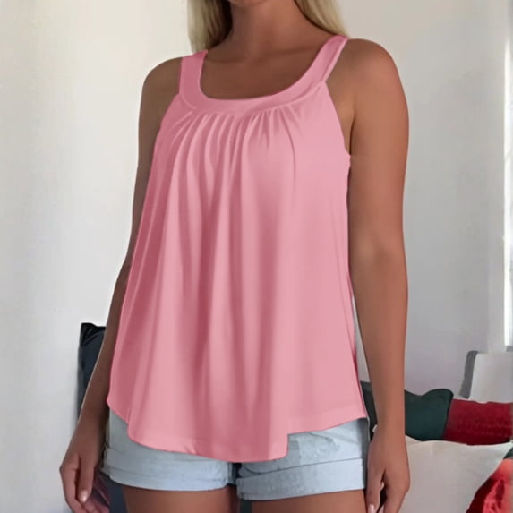 Tank Tops for Women Built in Bra Athletic Gum Running Tops Shelf Bra Tank Ladies Cute Summer Tops Supportive Plus Size Tank Tops Wide Strap Padded Tank Tops Halter Tops Camisole Tops Tunic Tops Pink