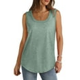 thumbnail image 1 of Tank Tops for Women,Tbopshirt Summer Tops for Women,Plus Size T Shirts,Women Solid Color Round Neck Sleeveless Casual Tee Tops Tank,Short Sleeve Blouses, 1 of 7