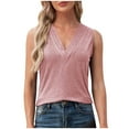 thumbnail image 1 of Tank Tops for Women Tbopshirt Summer Tops for Women,Plus Size T Shirts,Women's Sleeveless Solid Color Basics Crewneck Casual Top Pullover T-shirt,Short Sleeve Blouses, 1 of 9