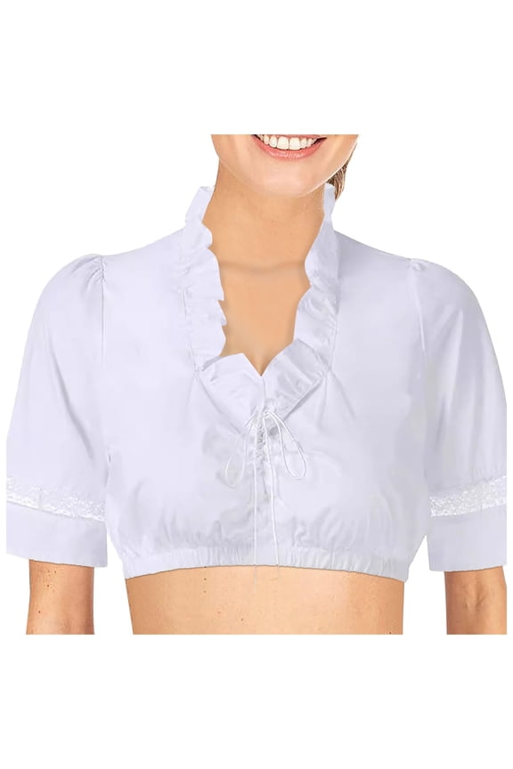 Tank Tops Elegant Underwire Lace Tube Top Blouse Oktoberfest and Occasions Camisole Tops for Women,White,L