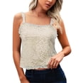 thumbnail image 1 of Tank Tops for Women Plus Size Lightweight Plain Color Summer Tank Tops Adjustable Straps Loose Fit Square Neck Sleeveless Layering Shirts Womens Camisole Basic Cami Layering Shirts, 1 of 7