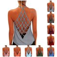 thumbnail image 1 of Tank Tops for Women Racerback Sleeveless Cropped Tank Tops Crewneck Undershirt Tennis Yoga Athletic Running Shirts Stretch Racerback Breathable Tee (Dark Gray,XXL), 1 of 5